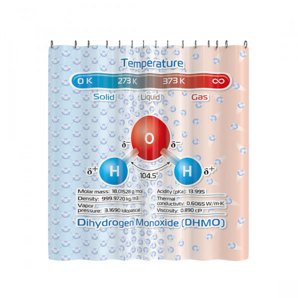 Duschvorhang Dihydrogenmonoxid