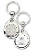 Schlüsselanhänger - Metall - Shadow Tux - Einkaufswagen-Chip Schlüsselanhänger - Metall - Shadow Tux - Einkaufswagen-Chip