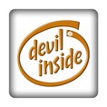 PC-Sticker - devil inside braun